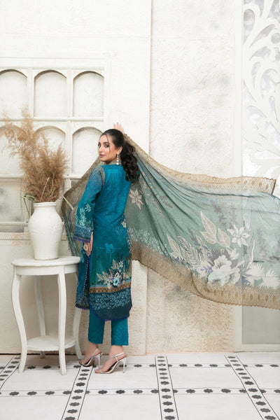 Tawakkal Fabrics 3 Piece Stitched Digital Printed Lawn Suit D-6674