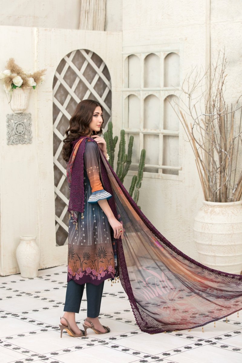 Tawakkal Fabrics 3 Piece Stitched Digital Printed Lawn Suit D-6677