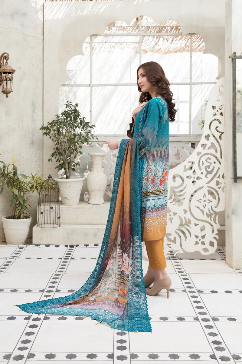 Tawakkal Fabrics 3 Piece Stitched Digital Printed Lawn Suit D-6678