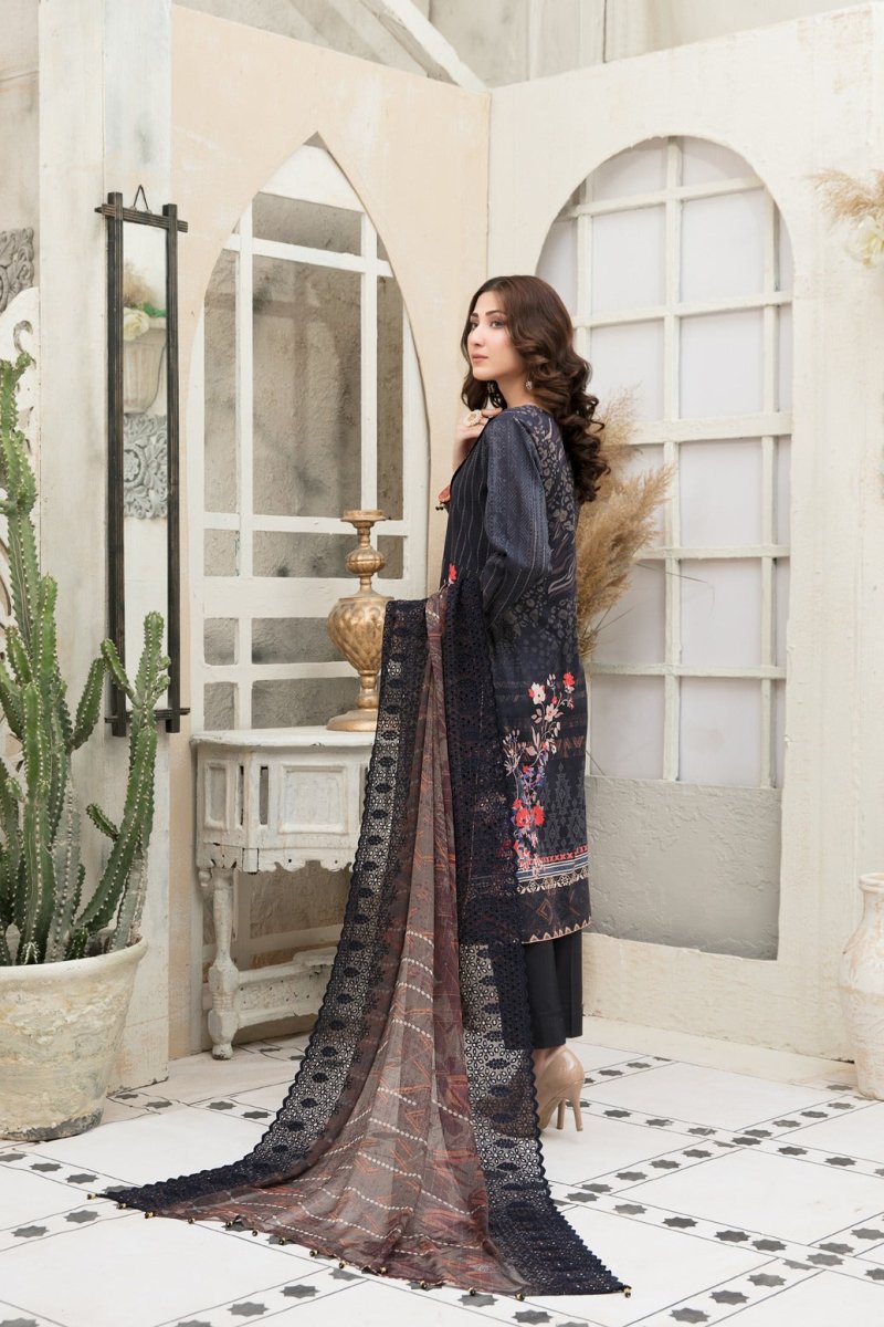 Tawakkal Fabrics 3 Piece Stitched Digital Printed Lawn Suit D-6679