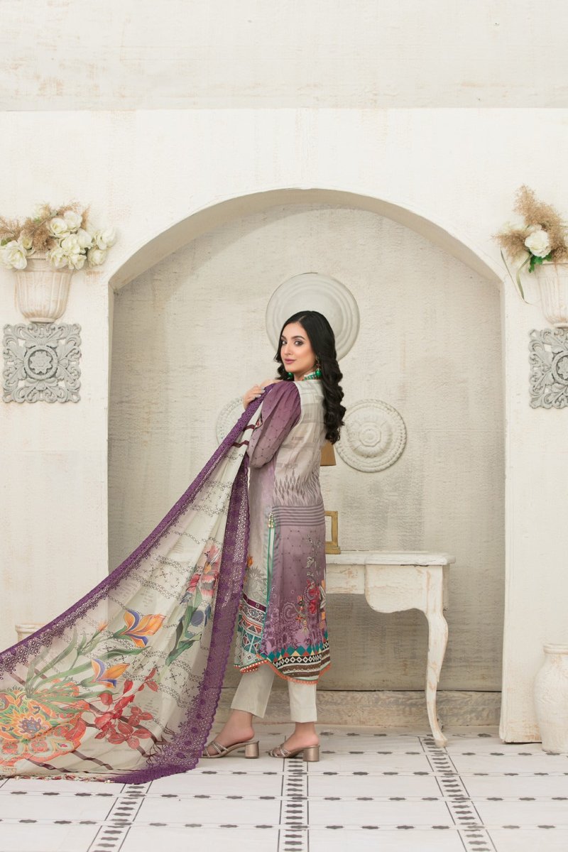 Tawakkal Fabrics 3 Piece Stitched Digital Printed Lawn Suit D-6680