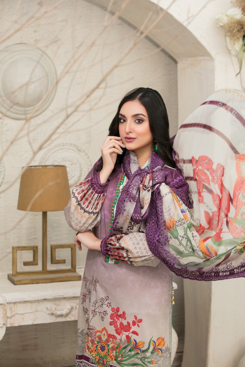 Tawakkal Fabrics 3 Piece Stitched Digital Printed Lawn Suit D-6680