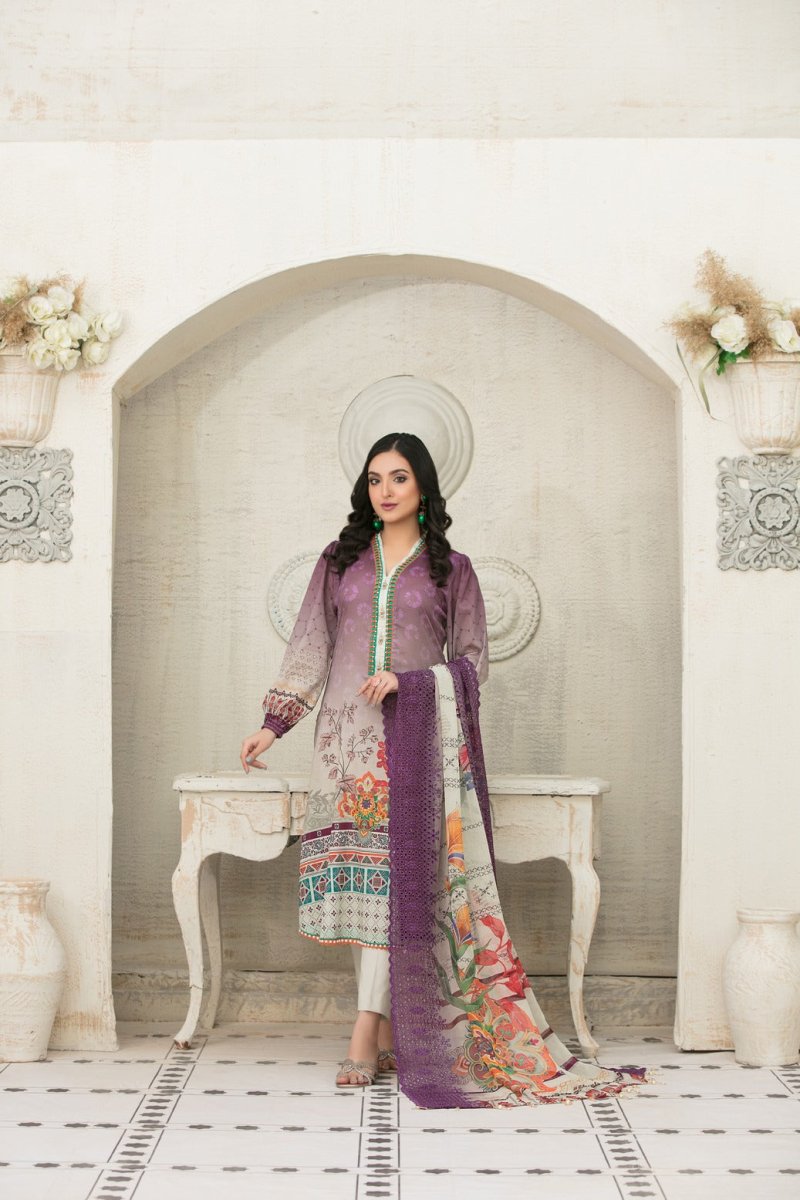 Tawakkal Fabrics 3 Piece Stitched Digital Printed Lawn Suit D-6680
