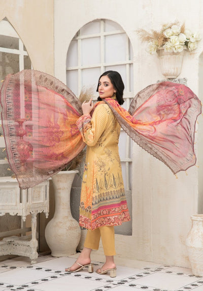 Tawakkal Fabrics 3 Piece Stitched Digital Printed Lawn Suit D-6681