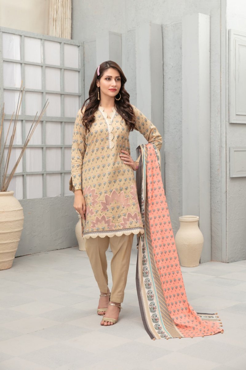 Tawakkal Fabrics 3 Piece Stitched Digital printed Lawn Suit D-6747