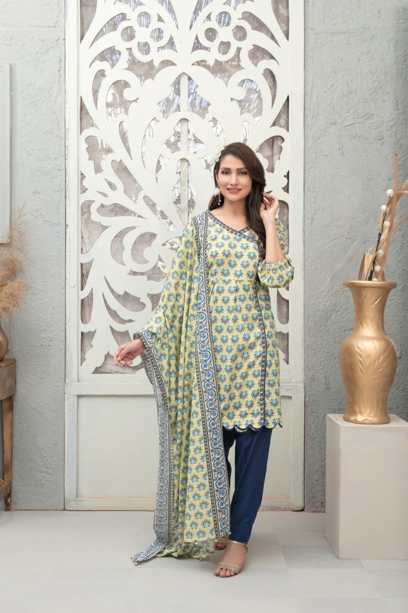 Tawakkal Fabrics 3 Piece Stitched Digital printed Lawn Suit D-6749