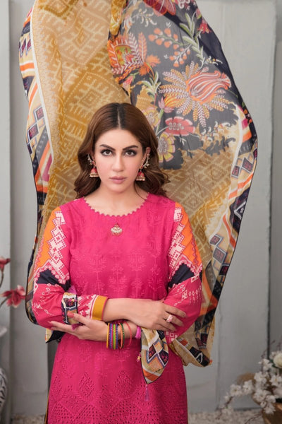 Tawakkal Fabrics 3 Piece Stitched Schiffli Embroidered Lawn Suit D-6867