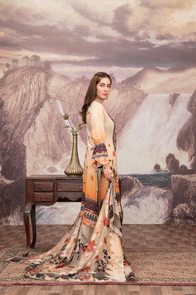 Tawakkal Fabrics 3 Piece Stitched Embroidered Digital Printed Lawn Suit D-6888