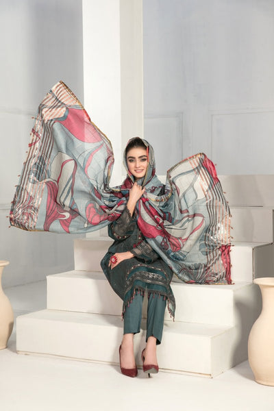 Tawakkal Fabrics 3 Piece Stitched Fancy Embroidered Lawn Suit D-6967