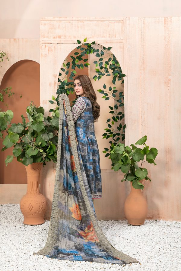 Tawakkal Fabrics 3 Piece Stitched Digital Printed Lawn Suit D-7036