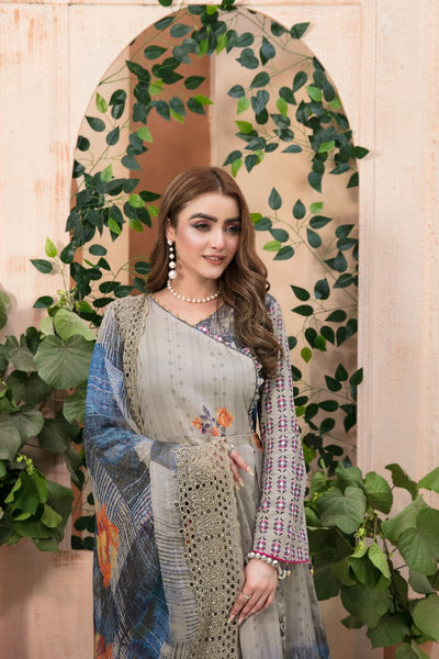 Tawakkal Fabrics 3 Piece Stitched Digital Printed Lawn Suit D-7036