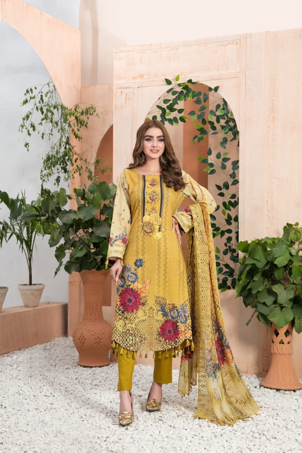 Tawakkal Fabrics 3 Piece Stitched Digital Printed Lawn Suit D-7045
