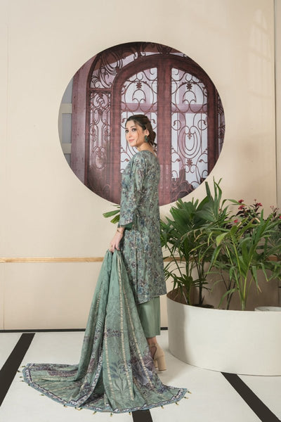 Tawakkal Fabrics 3 Piece Stitched All Over Embroidered Bareeza Digital Printed Lawn Suit D-7073