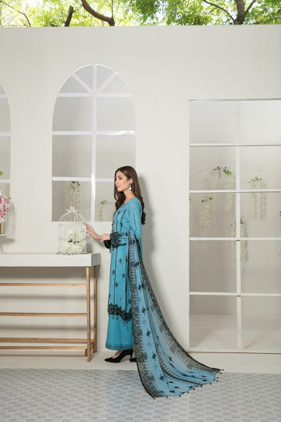 Tawakkal Fabrics 3 Piece Stitched Embroidered Digital Printed Lawn Suit D-7099