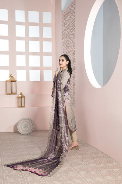 Tawakkal Fabrics 3 Piece Stitched Embroidered Digital Printed Lawn Suit D-7225