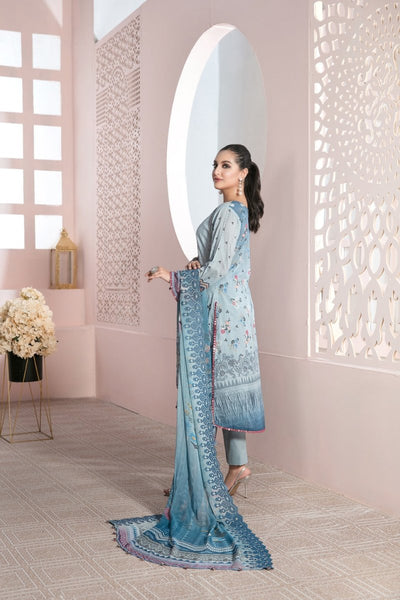 Tawakkal Fabrics 3 Piece Stitched Embroidered Digital Printed Lawn Suit D-7226