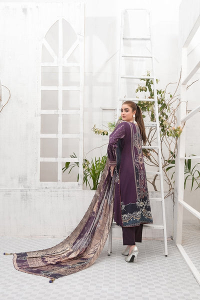 Tawakkal Fabrics 3 Piece Stitched Embroidered Digital Printed Lawn Suit D-7343