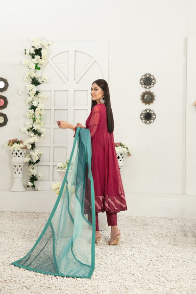 Tawakkal Fabrics 3 Piece Stitched Fancy Heavy Embroidered Suit D-7369