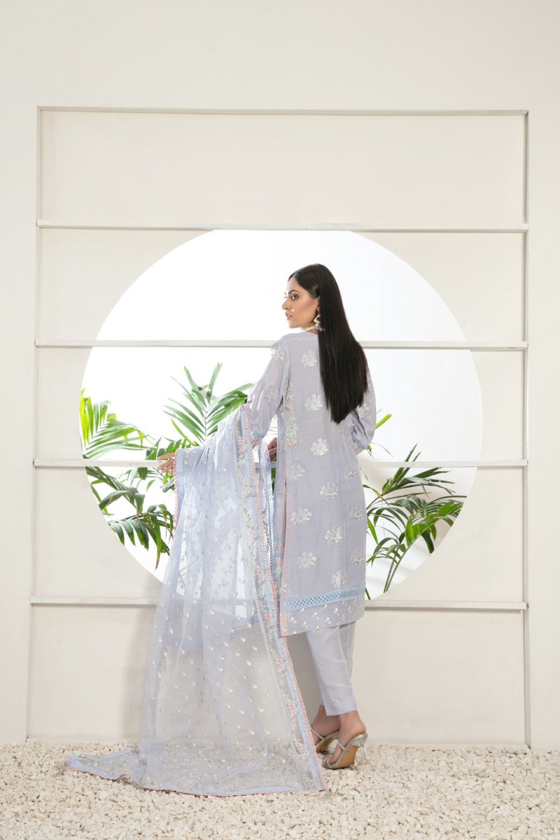 Tawakkal Fabrics 3 Piece Stitched Fancy Heavy Embroidered Suit D-7372