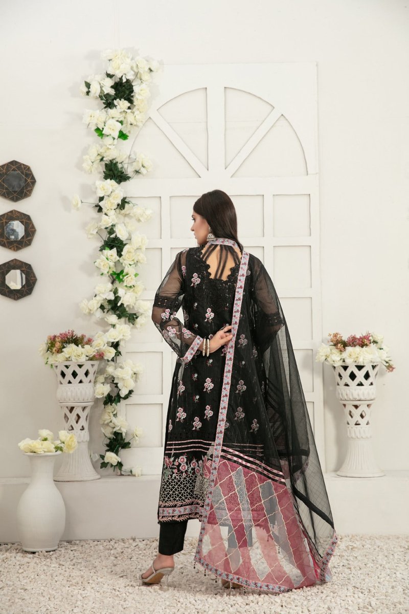 Tawakkal Fabrics 3 Piece Stitched Fancy Heavy Embroidered Suit D-7375