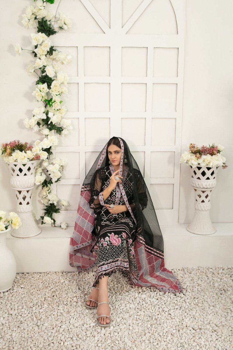 Tawakkal Fabrics 3 Piece Stitched Fancy Heavy Embroidered Suit D-7375
