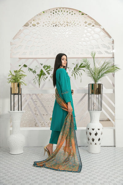 Tawakkal Fabrics 3 Piece Stitched Schiffli Embroidered Lawn Suit D-7420