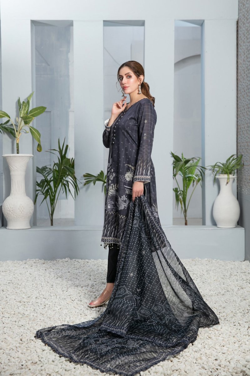 Tawakkal Fabrics 3 Piece Stitched Digital Printed Lawn Suit D-7432