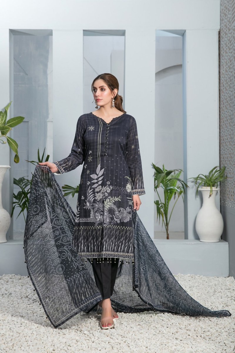 Tawakkal Fabrics 3 Piece Stitched Digital Printed Lawn Suit D-7432