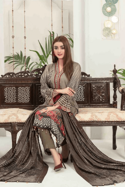 Tawakkal Fabrics 3 Piece Stitched Attractive & Elegant Suit D-7621