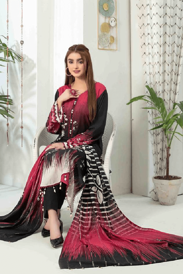 Tawakkal Fabrics 3 Piece Stitched Attractive & Elegant Suit D-7622