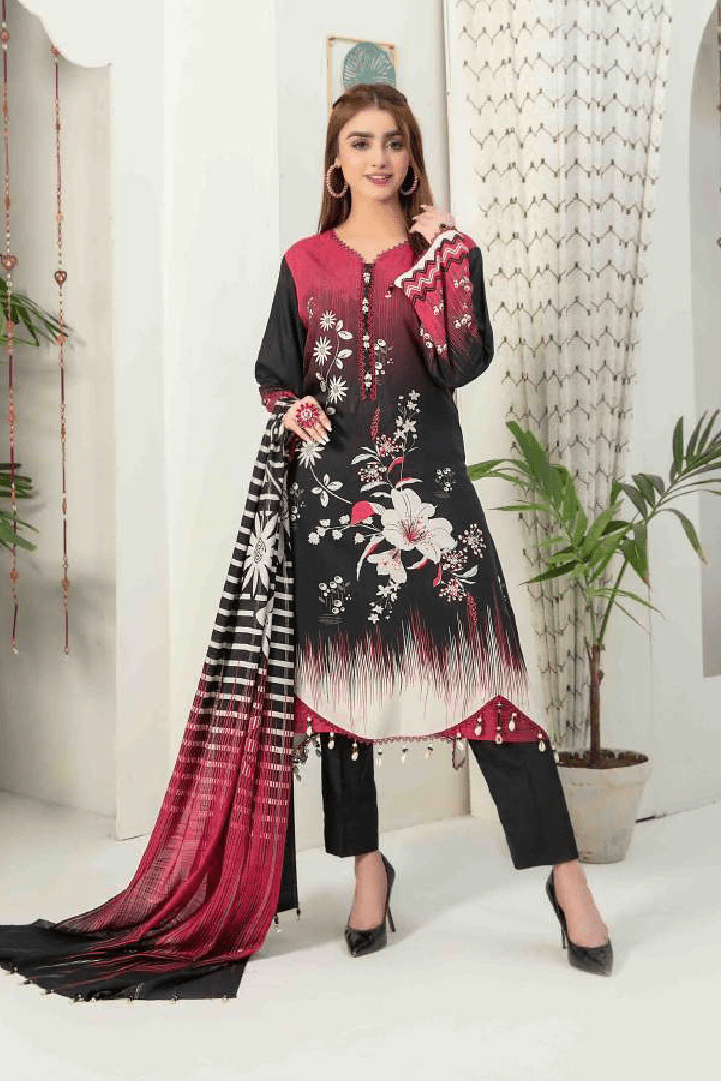 Tawakkal Fabrics 3 Piece Stitched Attractive & Elegant Suit D-7622