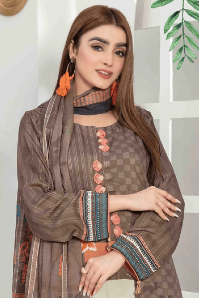 Tawakkal Fabrics 3 Piece Stitched Attractive & Elegant Suit D-7623
