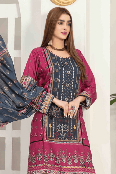Tawakkal Fabrics 3 Piece Stitched Attractive & Elegant Suit D-7628