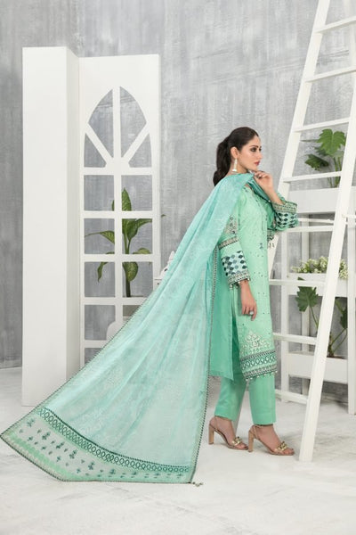 Tawakkal Fabrics 3 Piece Stitched Embroidered Viscose Schiffli Suit D-7755