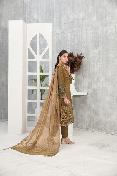 Tawakkal Fabrics 3 Piece Stitched Embroidered Viscose Schiffli Suit D-7759