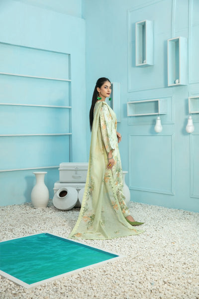 Tawakkal Fabrics 3 Piece Stitched Digital Printed Silk Suit D-7881