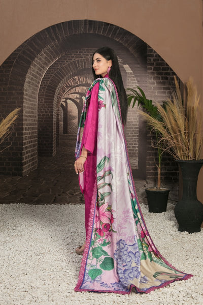 Tawakkal Fabrics 3 Piece Stitched Fancy Embroidered 2-tone Leather Suit D-7900