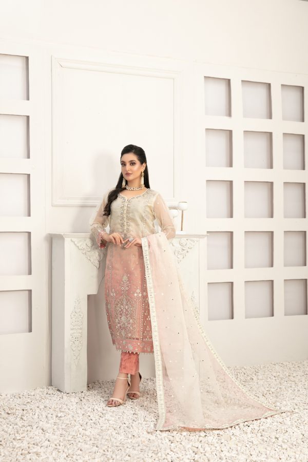 Tawakkal Fabrics 3 Piece Stitched Embroidered Fancy Chiffon Suit D-7993