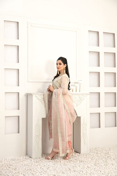 Tawakkal Fabrics 3 Piece Stitched Embroidered Fancy Chiffon Suit D-7993