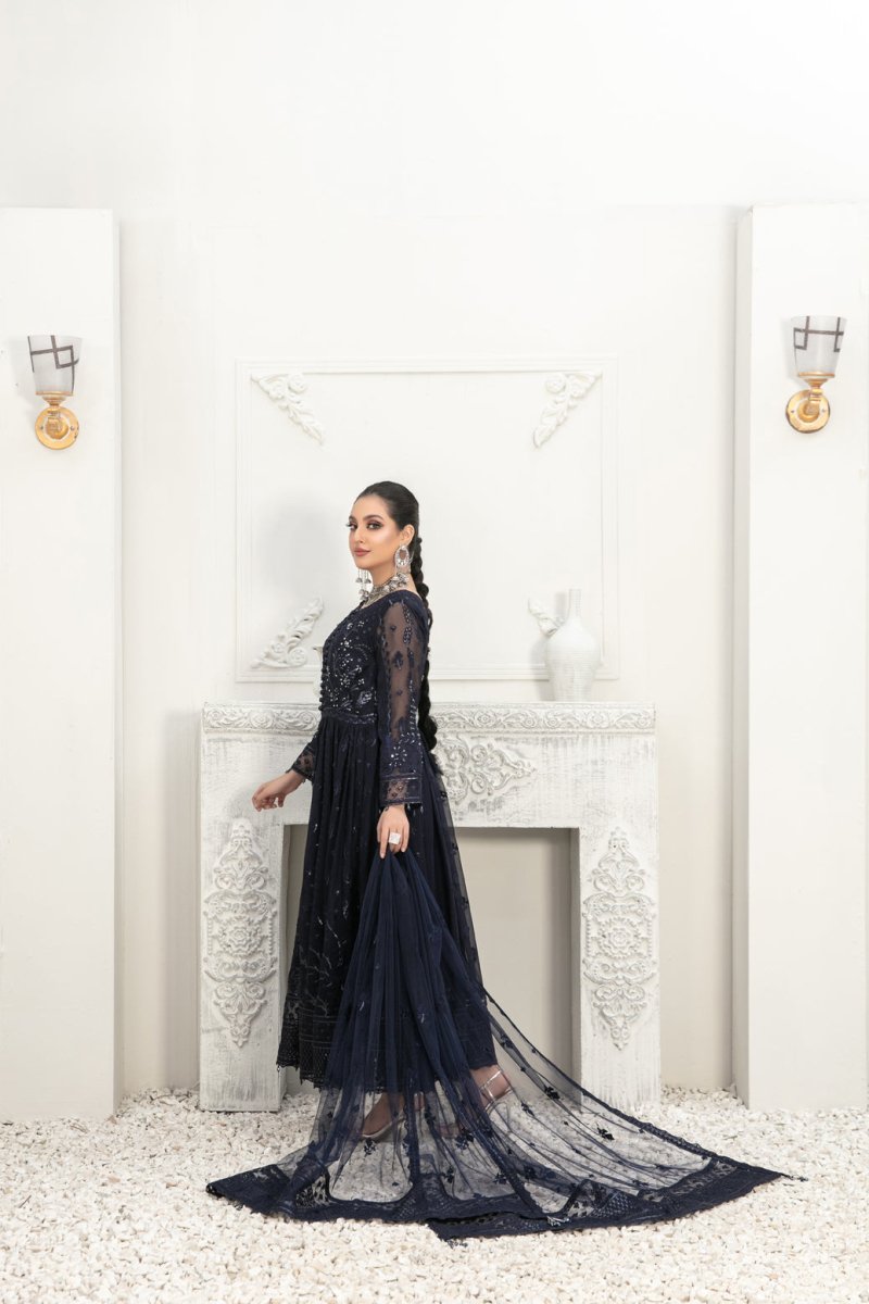 Tawakkal Fabrics 3 Piece Stitched Embroidered Fancy Chiffon Suit D-7998
