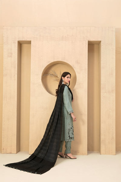 Tawakkal Fabrics 3 Piece Stitched Exclusive Laserkari Embroidered Viscose Jacquard Suit D-8059