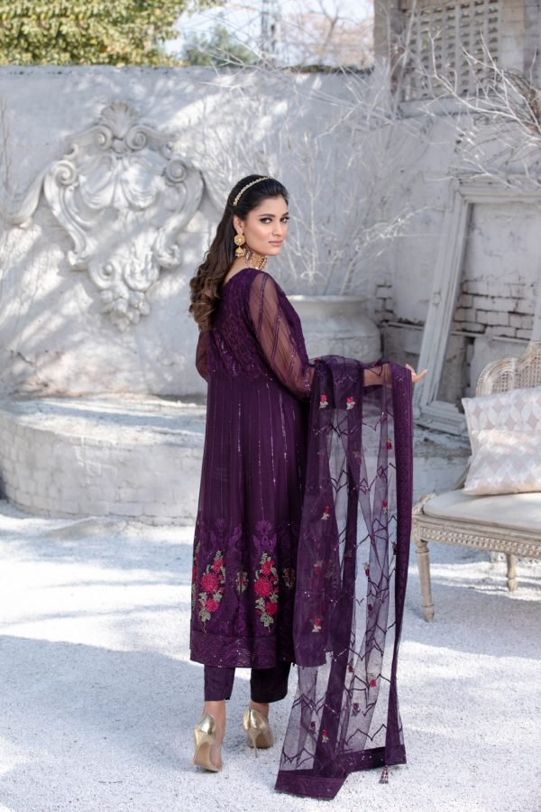 Tawakkal Fabrics 3 Piece Stitched Embroidered Fancy Suit D-8066-ELENA