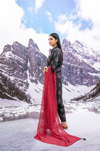 Tawakkal Fabrics 3 Piece Stitched Digital Printed Slub Linen Suit D-8144