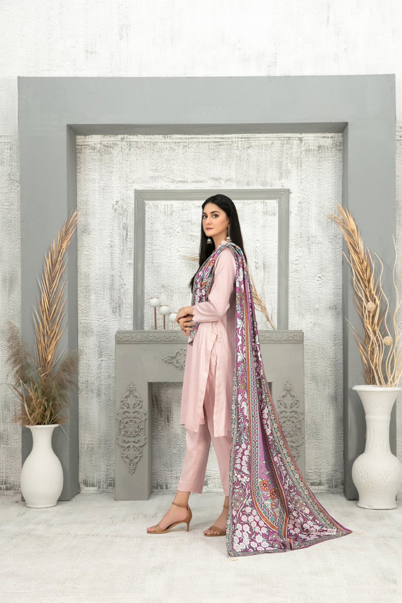 Tawakkal Fabrics 3 Piece Stitched Linen Jacquard Suit D-8163