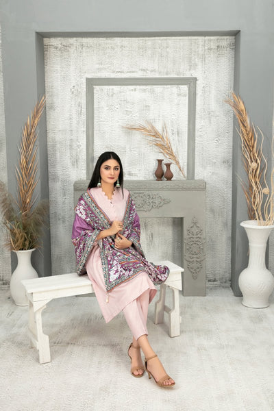 Tawakkal Fabrics 3 Piece Stitched Linen Jacquard Suit D-8163