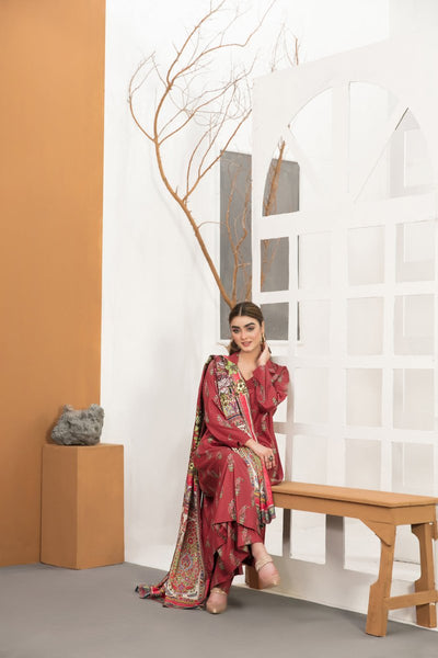 Tawakkal Fabrics 3 Piece Stitched Printed Kotrai Suit D-8168