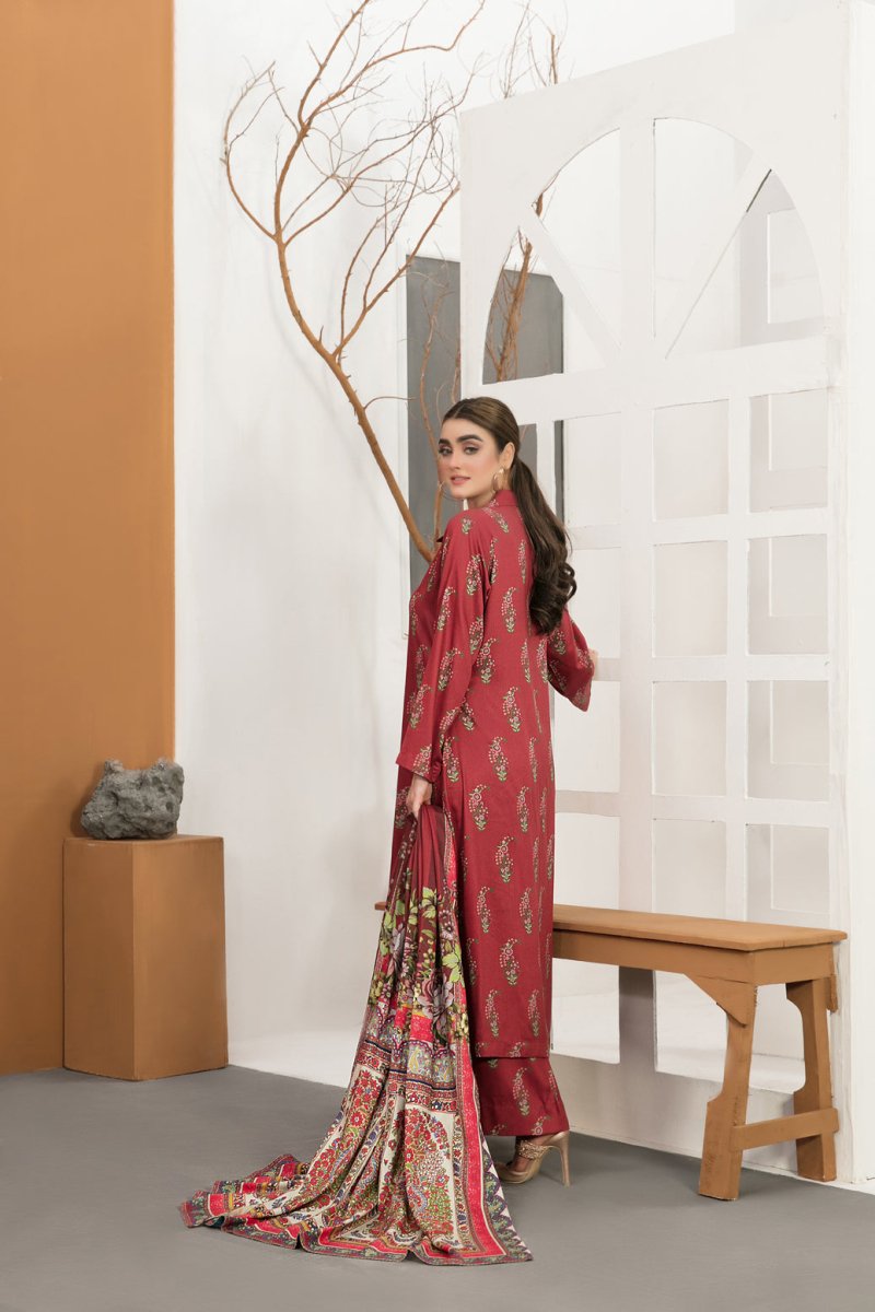 Tawakkal Fabrics 3 Piece Stitched Printed Kotrai Suit D-8168