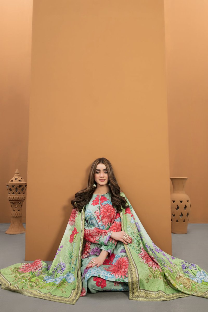 Tawakkal Fabrics 3 Piece Stitched Printed Kotrai Suit D-8174