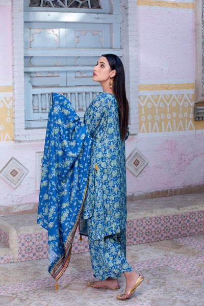 Tawakkal Fabrics 3 Piece Stitched Digital Printed Staple Lorex Slub Suit D-8231