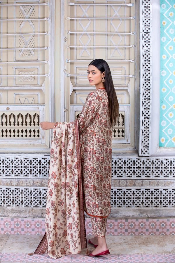Tawakkal Fabrics 3 Piece Stitched Digital Printed Staple Lorex Slub Suit D-8232